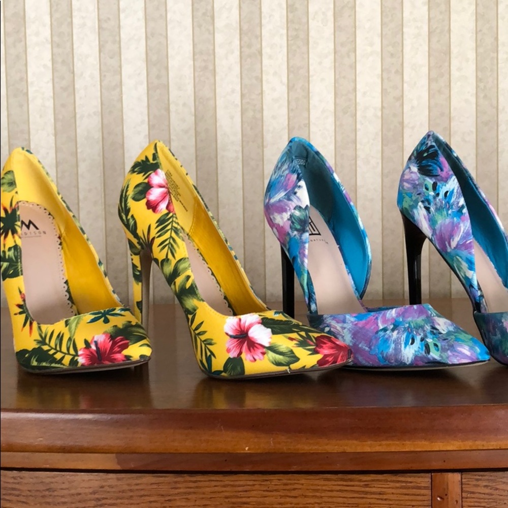 Two pair floral pumps